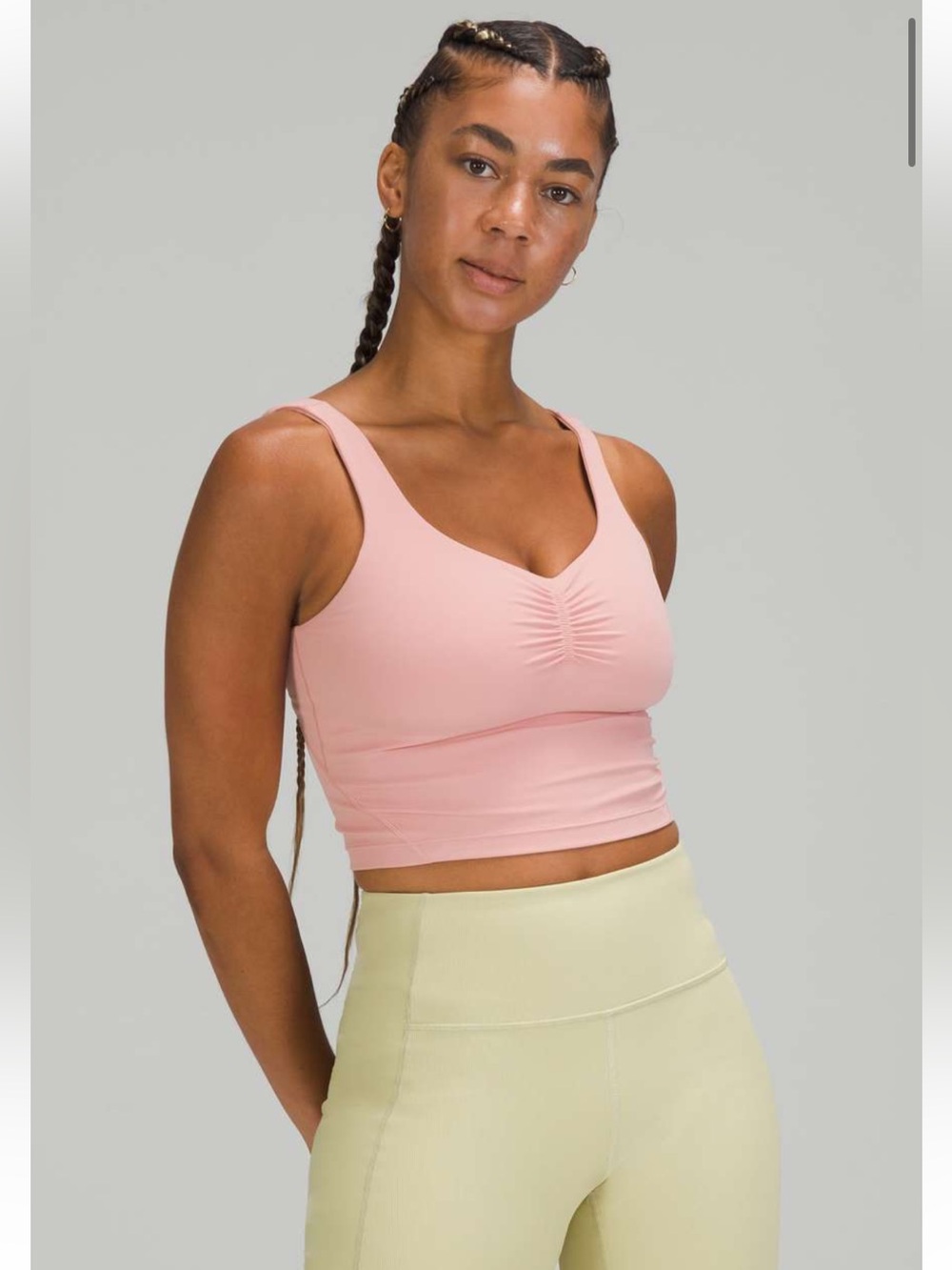 Lululemon Align Gathered Tank Crop dusty pink - Picture 2 of 6